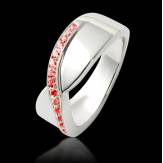 Bague de fiançailles rubis or blanc Eternelle