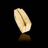 Bague Homme pavage diamant 0,6 carats or jaune Sensus