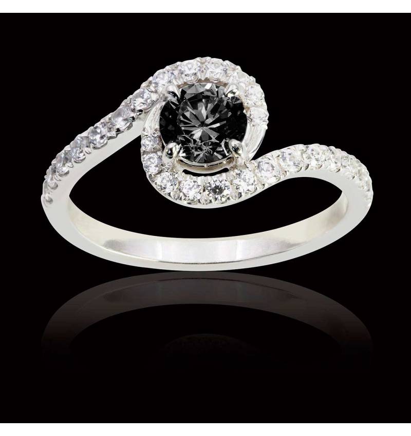 Bague diamant noir Lilou