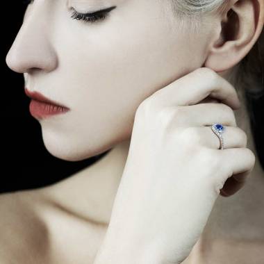 Bague saphir bleu Lilou