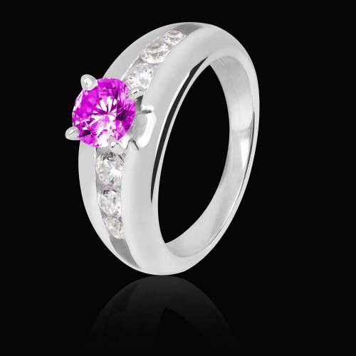 Bague saphir rose Léa