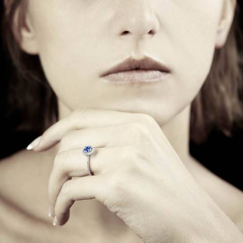 Bague saphir bleu Isaure