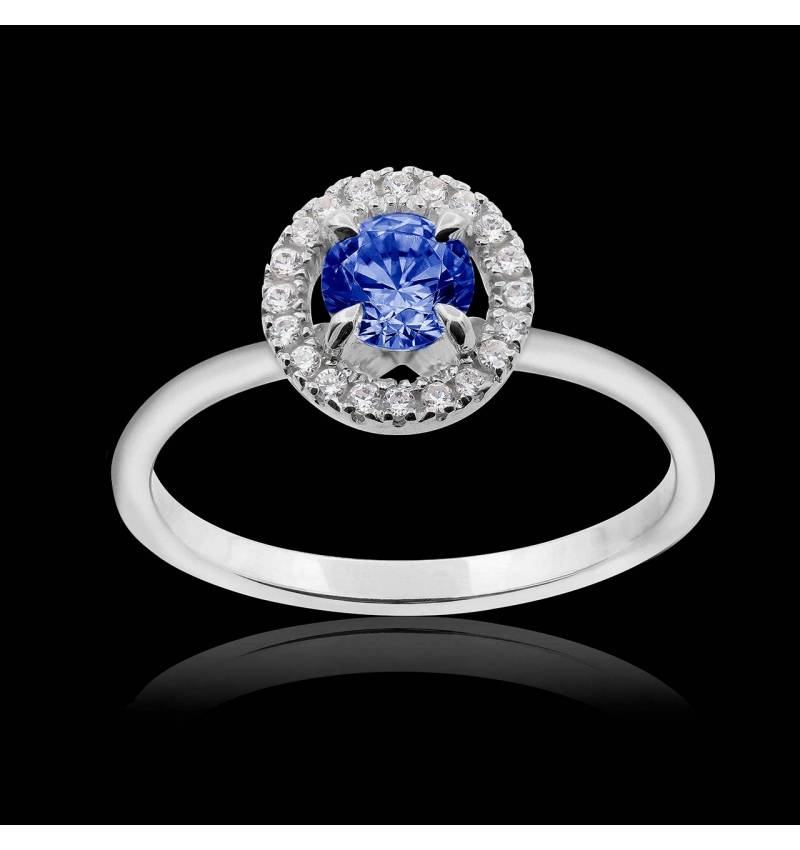 Bague saphir bleu Isaure solo