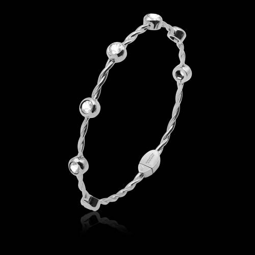 Bracelet diamant entrelacé