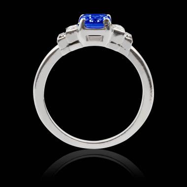 Bague saphir bleu Art Déco