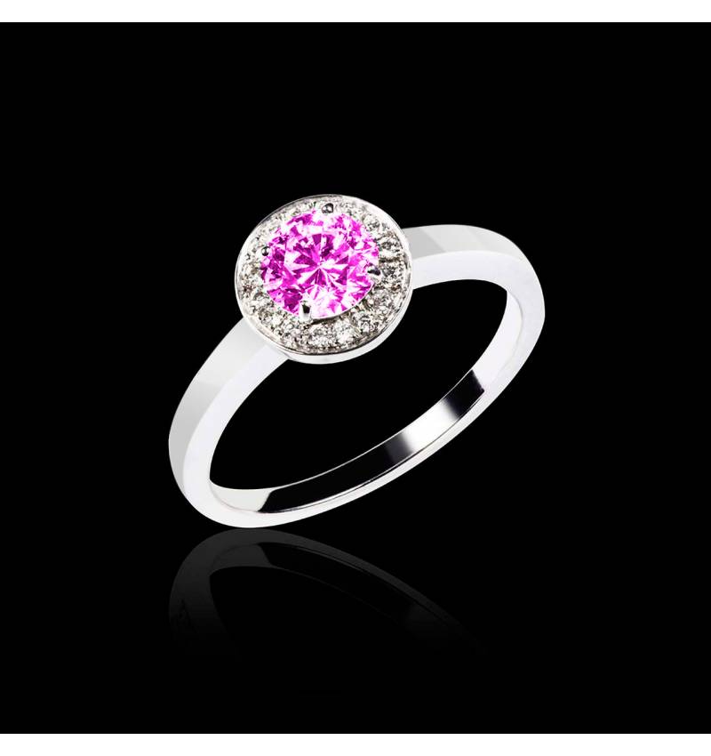 Bague de fiançialles Tourmaline rose Rekha solo