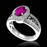 Bague de fiançailles Tourmaline rose Tsarine