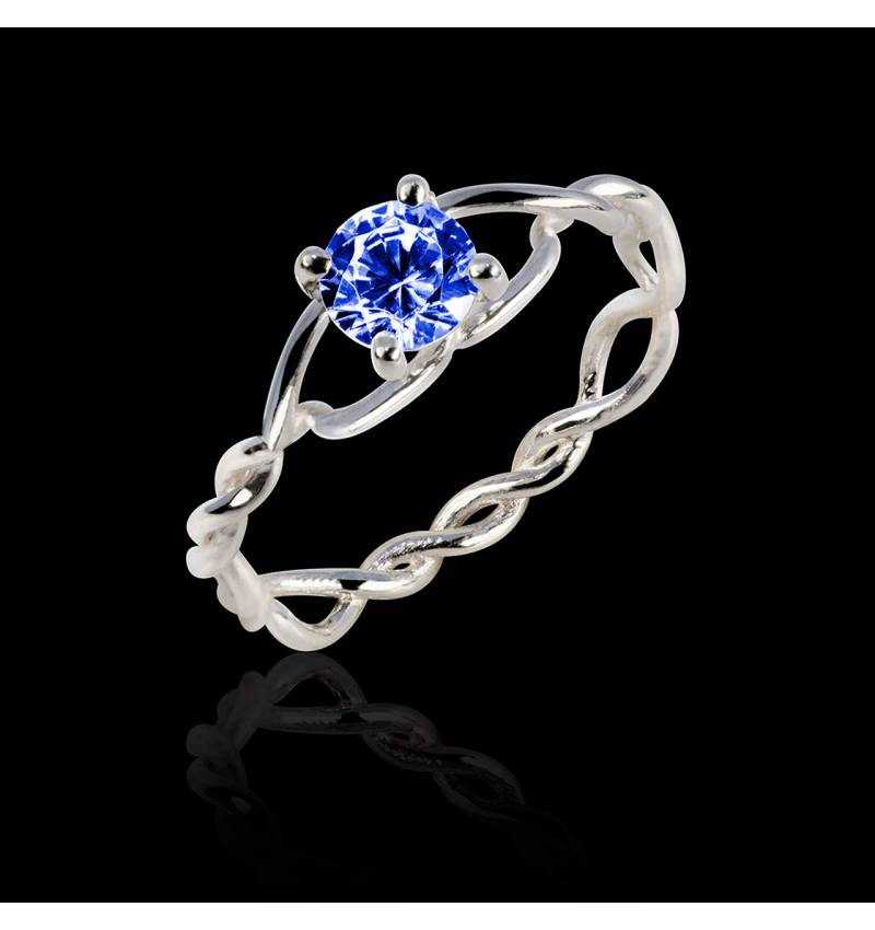 Bague de fiançailles Tanzanite Entrelassée