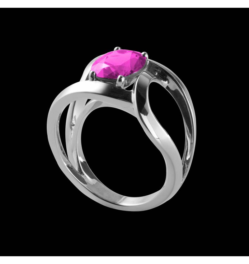 Bague de fiançailles Tourmaline rose Future solo