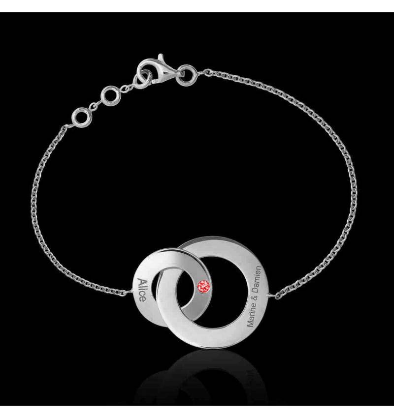 Bracelet rubis Double Anneau