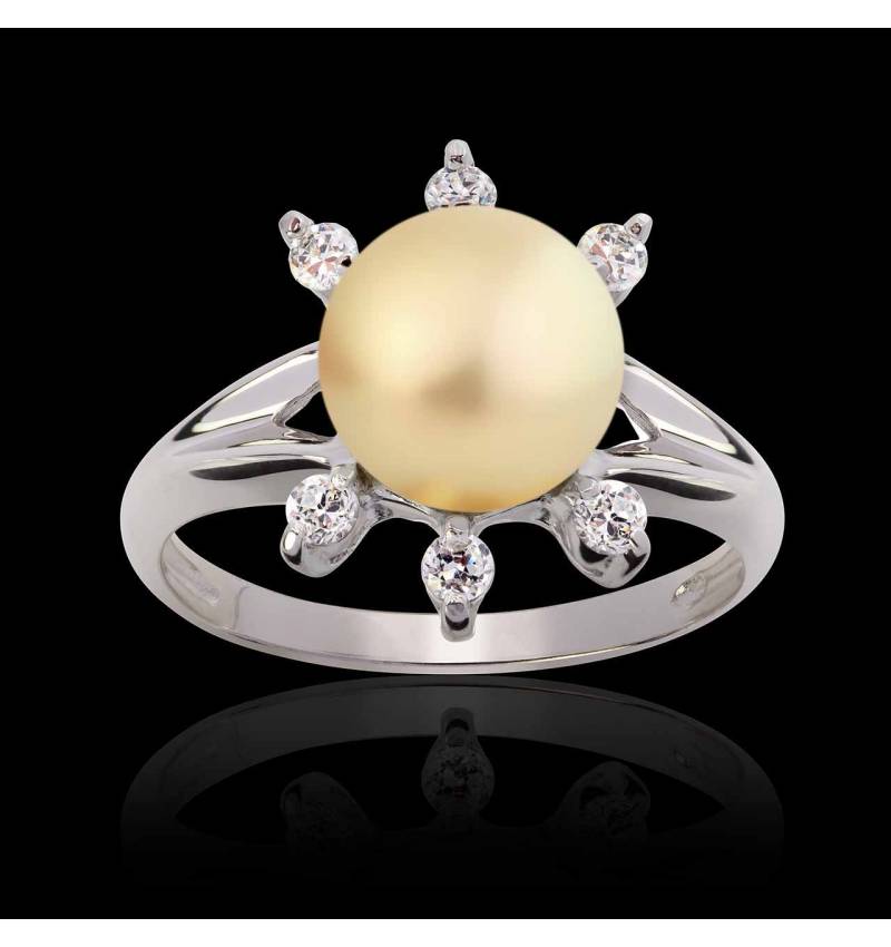 Bague perle gold Louna