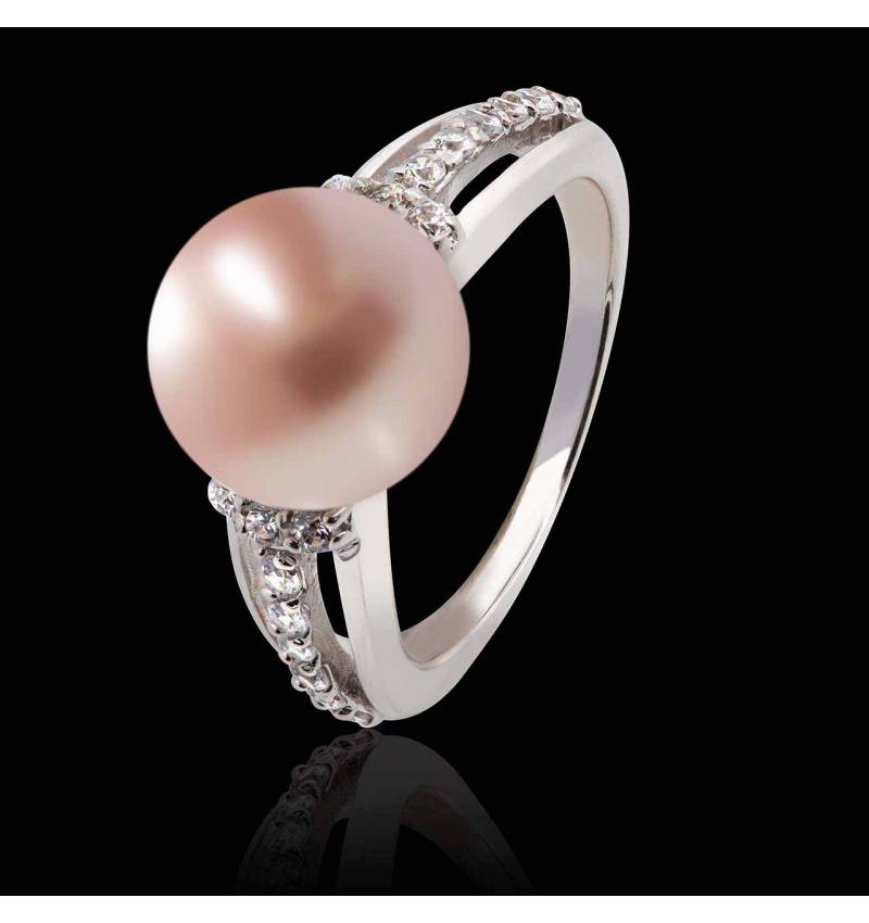 Bague perle rosée Melina