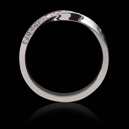 Alliance mariage femme platine-diamants-Auxence