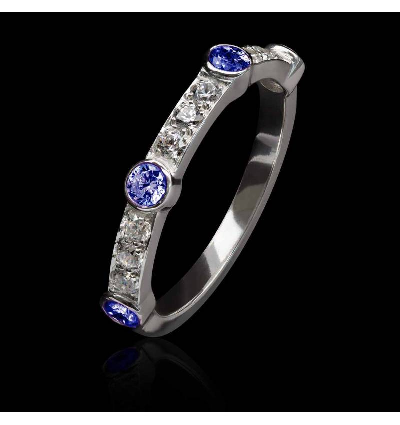 Prototype bague saphir bleu Olivia