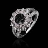 bague- diamant noir-or blanc-gabrielle