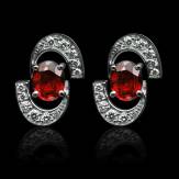 boucles oreilles-rubis-or blanc-galaxie