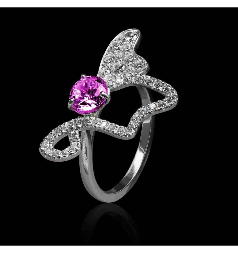 bague saphir rose- or blanc-monarque