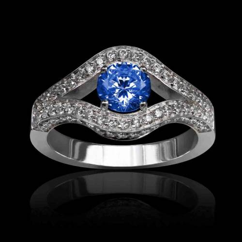 bague-saphir bleu-dolores