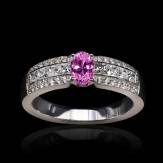 bague saphir rose-or blanc-grace