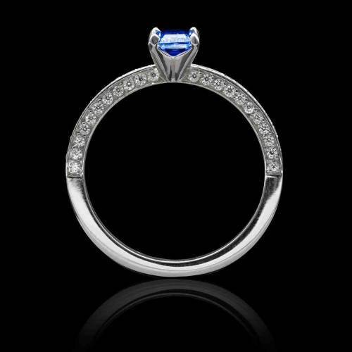 bague saphir bleu-or blanc-katia