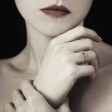 bague opale noire-or blanc-isaure