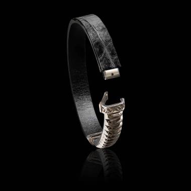 bracelet cuir crocodile- katana