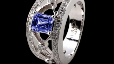 Bague saphir bleu et diamant