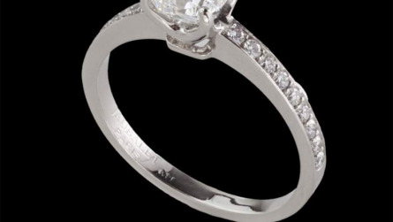 Bague solitaire diamant or blanc